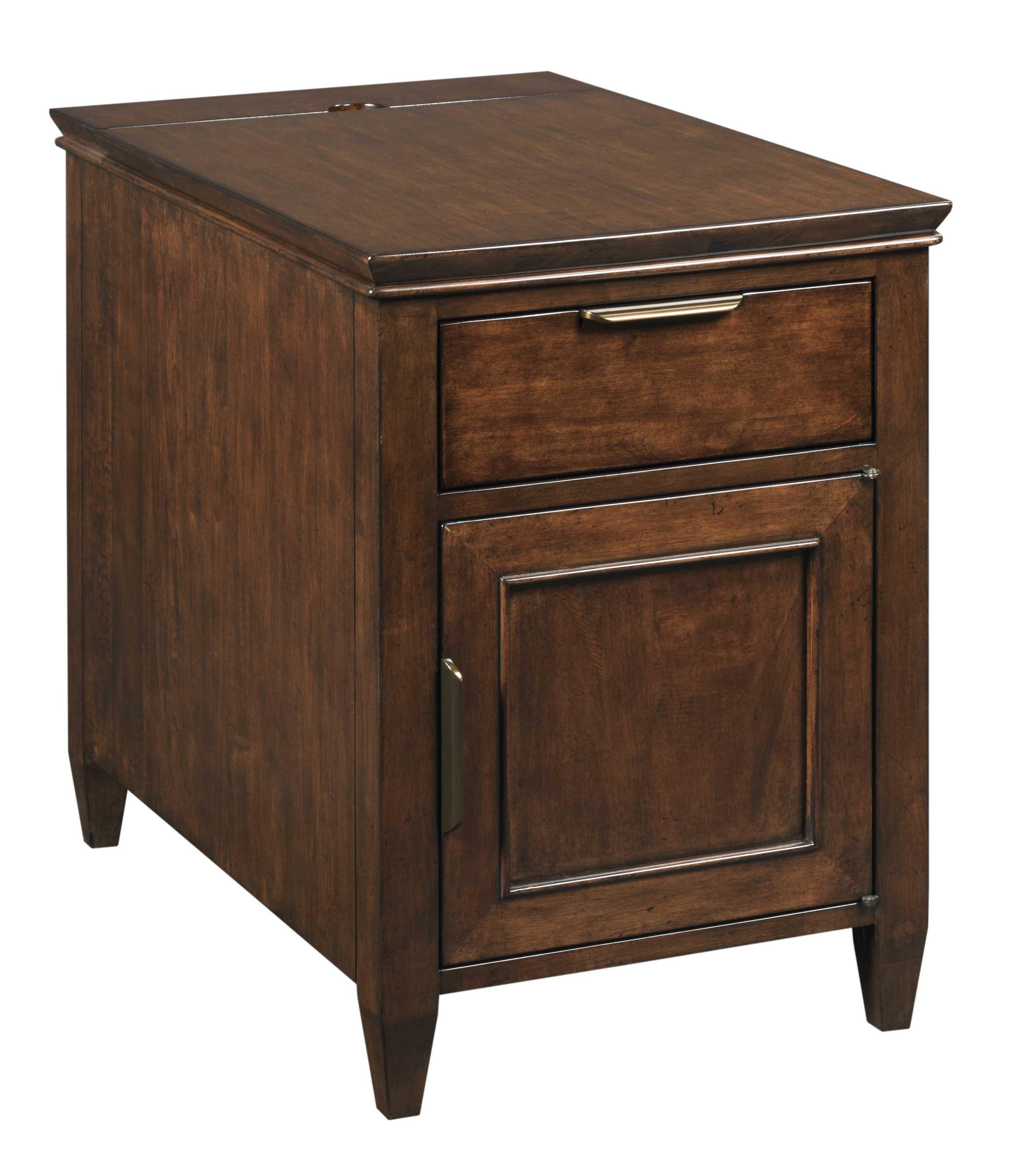 Chairside table with power top